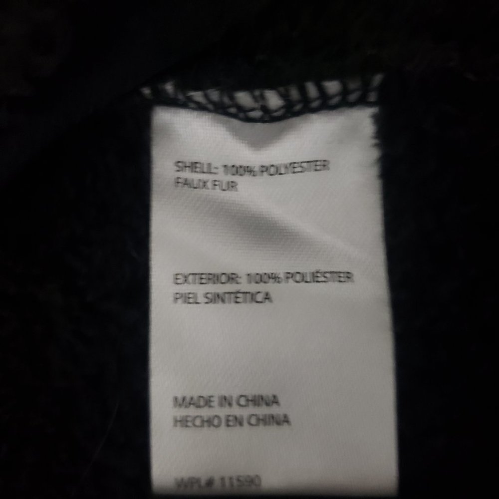 Weatherproof Vintage Navy Faux Fur Full Zip Jacket - Picture 3 of 7